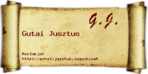 Gutai Jusztus névjegykártya
